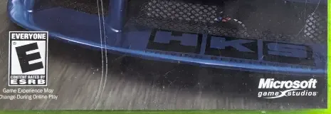Forza Motorsport, the ESRB box on its front
