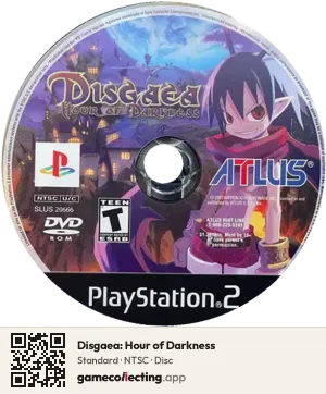 Disgaea: Hour of Darkness PlayStation 2, NTSC disc