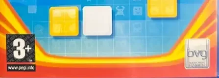 Lumines Plus, the PEGI square on its front