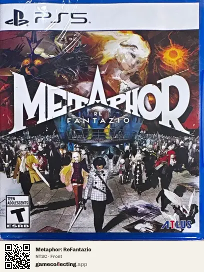 Metaphor: ReFantazio PlayStation 5, NTSC box front