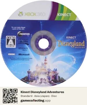Kinect Disneyland Adventures Xbox 360, Asia disc