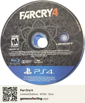 Far Cry 4 PlayStation 4, NTSC disc