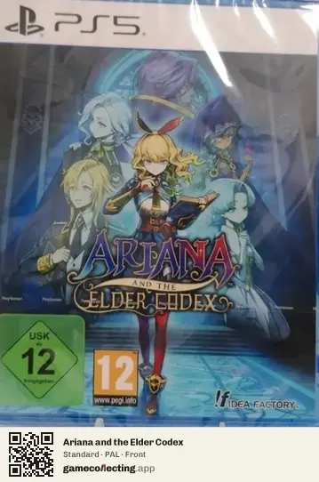 Ariana and the Elder Codex PlayStation 5, PAL box front