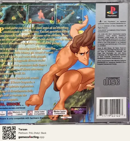 Tarzan PlayStation, Italy box back