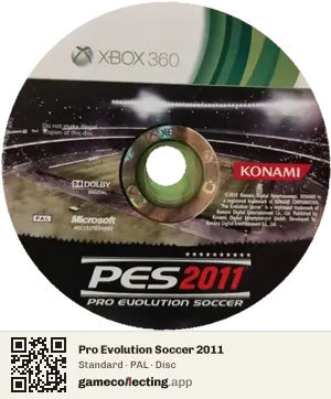 Pro Evolution Soccer 2011 Xbox 360, PAL disc