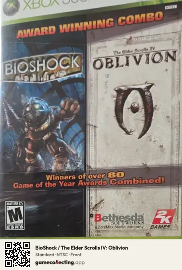 BioShock / The Elder Scrolls IV: Oblivion Xbox 360, NTSC box front