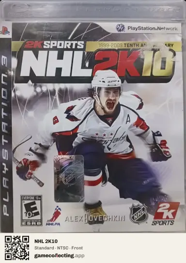 NHL 2K10 PlayStation 3, NTSC box front