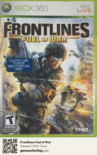 Frontlines: Fuel of War Xbox 360, NTSC box front