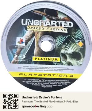 Uncharted: Drake's Fortune PlayStation 3, PAL disc