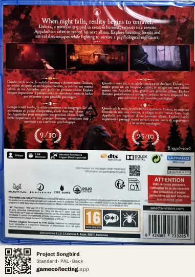 Project Songbird PlayStation 5, PAL box back