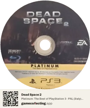 Dead Space 2 PlayStation 3, PAL disc