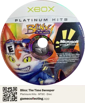 Blinx: The Time Sweeper Xbox, NTSC disc