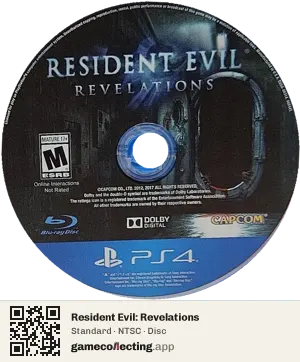 Resident Evil: Revelations PlayStation 4, NTSC disc