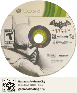 Batman: Arkham City Xbox 360, NTSC disc