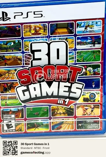 30 Sport Games in 1 PlayStation 5, NTSC box front
