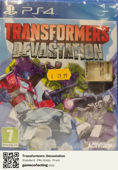 Transformers: Devastation PlayStation 4, Italy box front