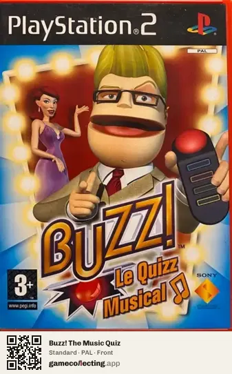 Buzz! The Music Quiz PlayStation 2, PAL box front