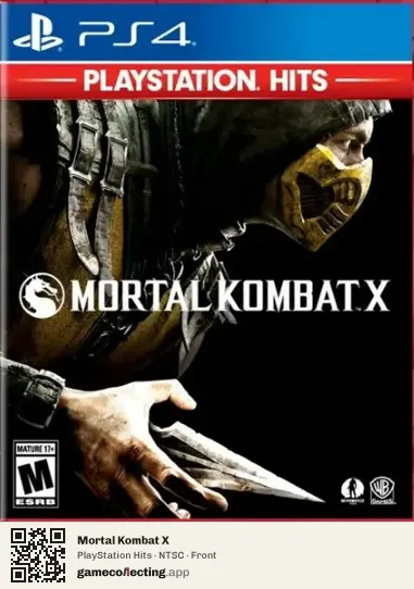 Mortal Kombat X PlayStation 4, NTSC box front