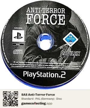 SAS Anti-Terror Force PlayStation 2, PAL disc