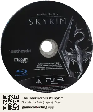 The Elder Scrolls V: Skyrim PlayStation 3, Asia disc