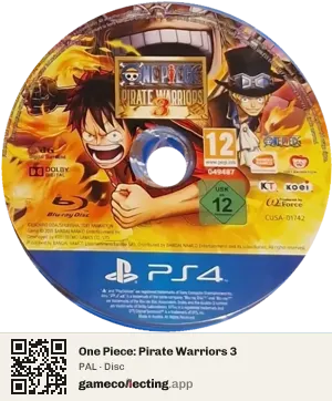 One Piece: Pirate Warriors 3 PlayStation 4, PAL disc