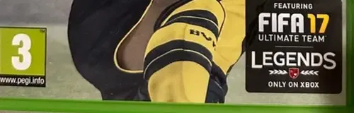 FIFA 17, the USK square on its front
