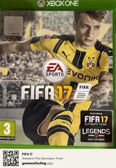 FIFA 17 Xbox One, Germany box front