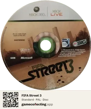 FIFA Street 3 Xbox 360, PAL disc