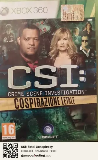 CSI: Fatal Conspiracy Xbox 360, Italy box front