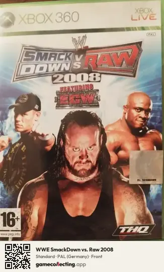 WWE SmackDown vs. Raw 2008 Xbox 360, Germany box front