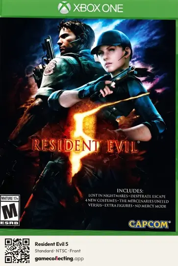 Resident Evil 5 Xbox One, NTSC box front