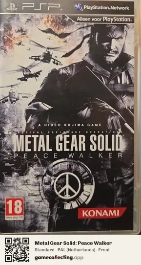 Metal Gear Solid: Peace Walker PlayStation Portable, Netherlands box front