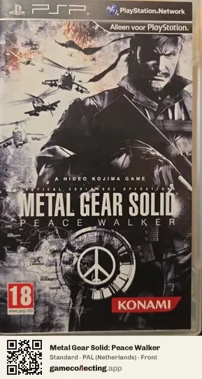 Metal Gear Solid: Peace Walker PlayStation Portable, Netherlands box front