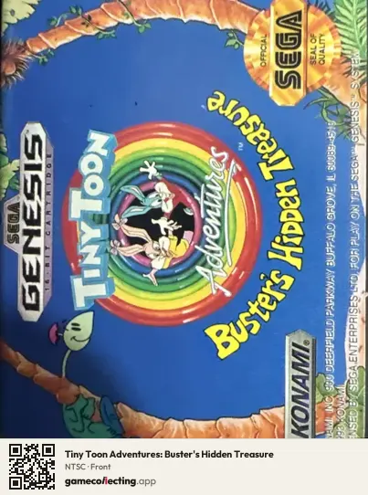 Tiny Toon Adventures: Buster's Hidden Treasure Sega Mega Drive / Genesis, NTSC box front