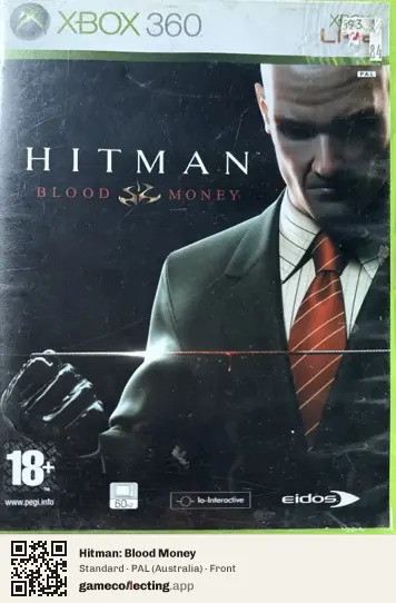 Hitman: Blood Money Xbox 360, Australia box front