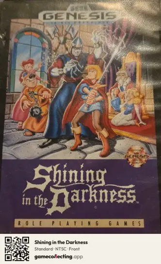 Shining in the Darkness Sega Mega Drive / Genesis, NTSC box front