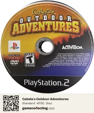Cabela's Outdoor Adventures PlayStation 2, NTSC disc