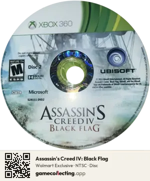 Assassin's Creed IV: Black Flag Xbox 360, NTSC disc