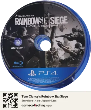 Tom Clancy's Rainbow Six: Siege PlayStation 4, Asia disc