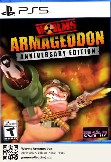Worms Armageddon PlayStation 5, NTSC box front