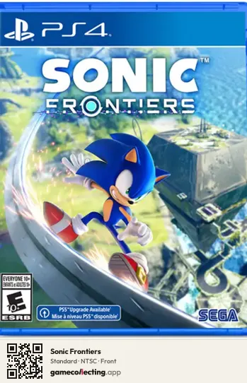 Sonic Frontiers PlayStation 4, NTSC box front