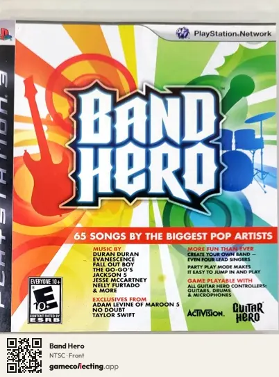 Band Hero PlayStation 3, NTSC box front