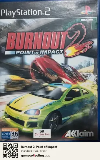 Burnout 2: Point of Impact PlayStation 2, PAL box front