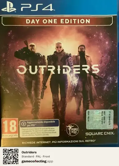 Outriders PlayStation 4, PAL box front