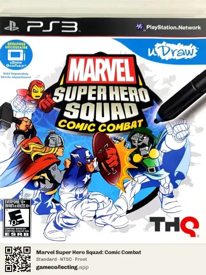 Marvel Super Hero Squad: Comic Combat PlayStation 3, NTSC box front