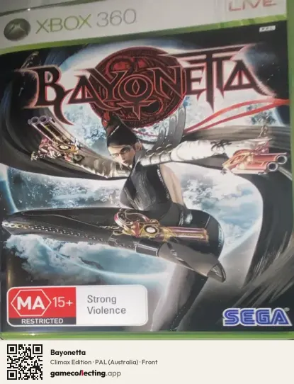 Bayonetta Xbox 360, Australia box front