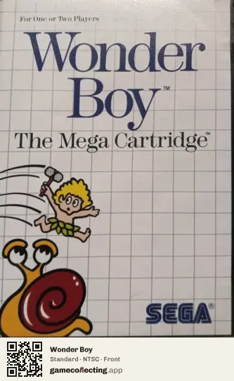 Wonder Boy Sega Master System, NTSC box front