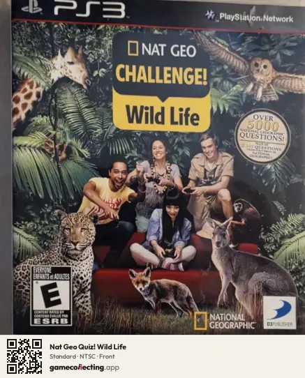 Nat Geo Quiz! Wild Life PlayStation 3, NTSC box front