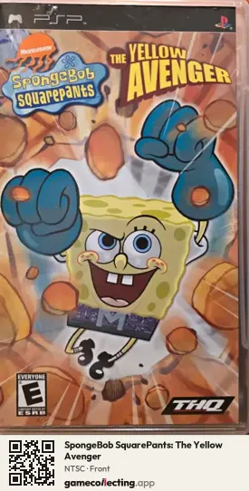 SpongeBob SquarePants: The Yellow Avenger PlayStation Portable, NTSC box front