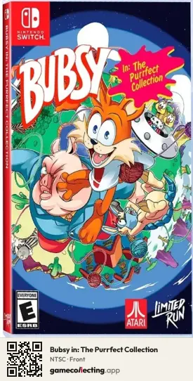 Bubsy in: The Purrfect Collection Nintendo Switch, NTSC box front